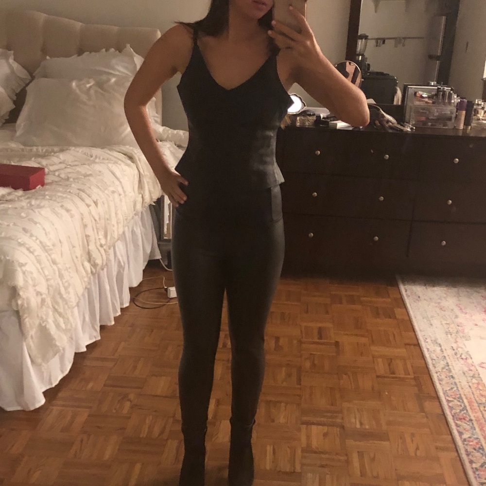 Vintage Reformation x Lobi Leather Black Tank Top - Picture 3 of 8